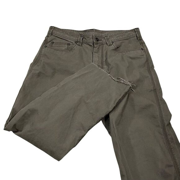 prAna Bronson Pants Men's 33x26 (Cropped) Brown Outdoor Hiking‎ - Picture 1 of 10